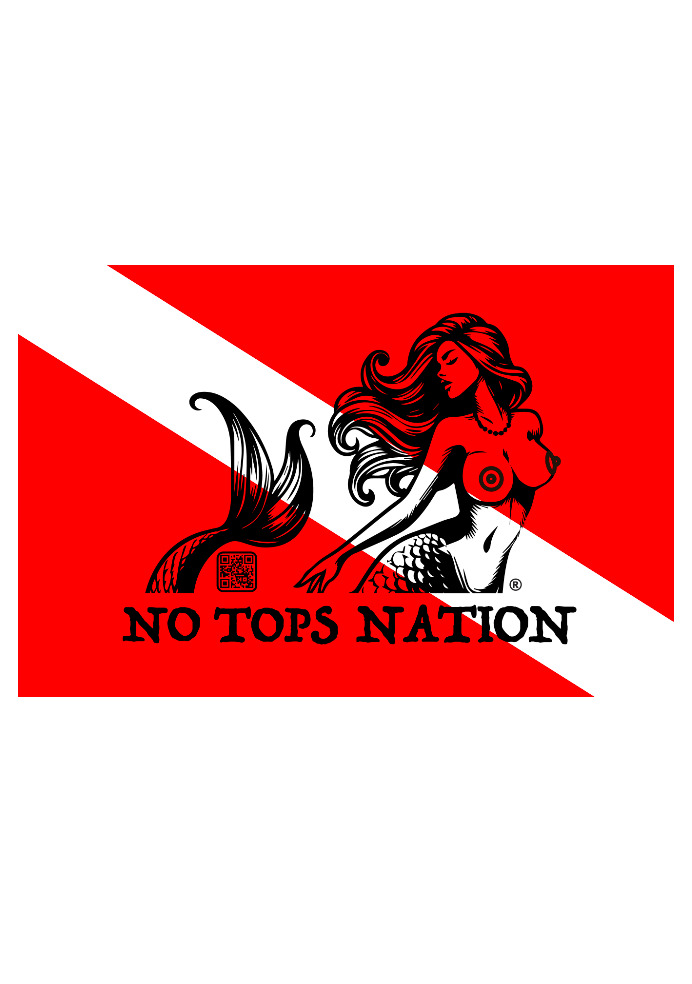 No Tops Nation Dive Flag – 2' x 3' Double-Sided Premium Marine Boat Flag