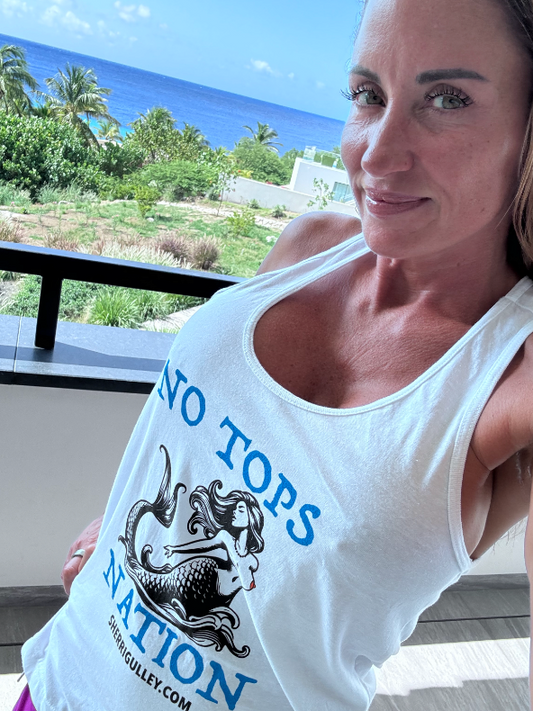 No Tops Nation: Ladies Heather Grey Tank Top