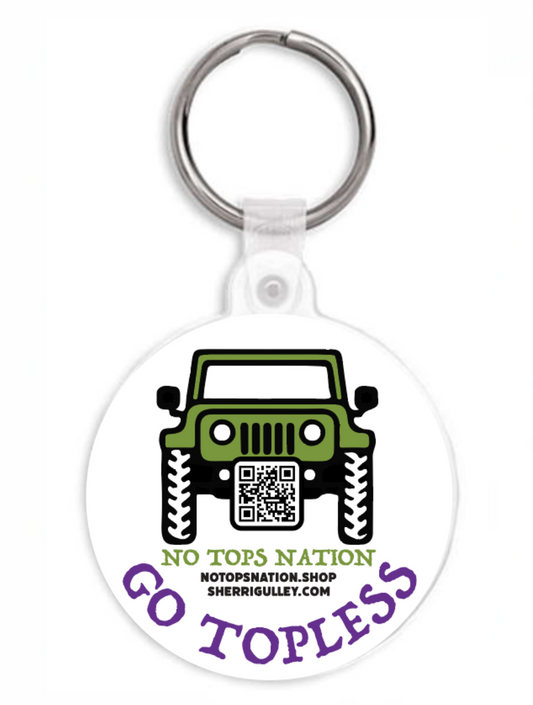 Go Topless Jeep Key Chain