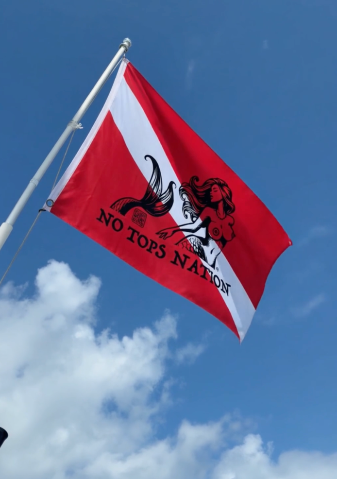 No Tops Nation Dive Flag – 2' x 3' Double-Sided Premium Marine Boat Flag