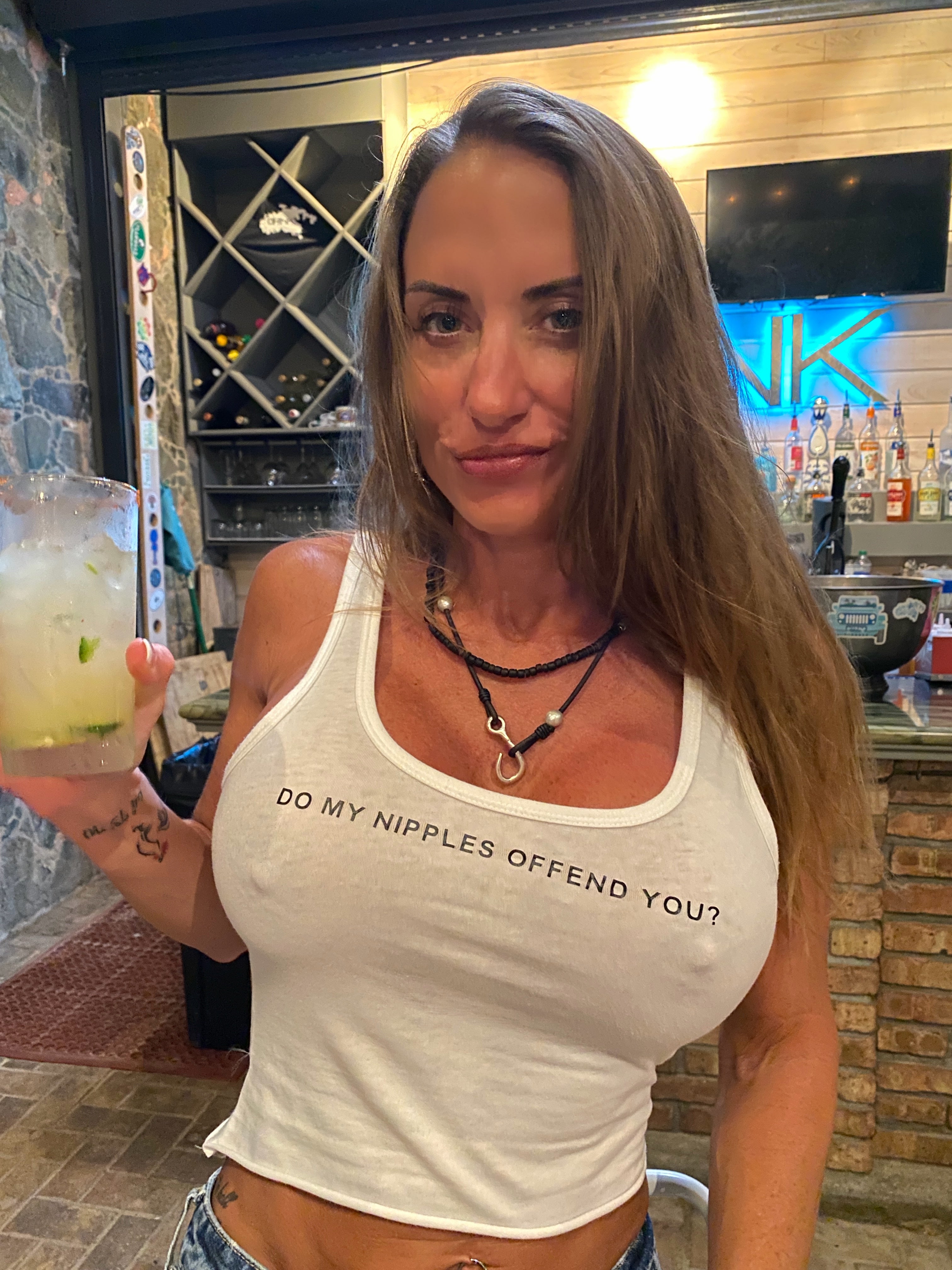 Do My Nipples Offend You? Women's Racerback Tank