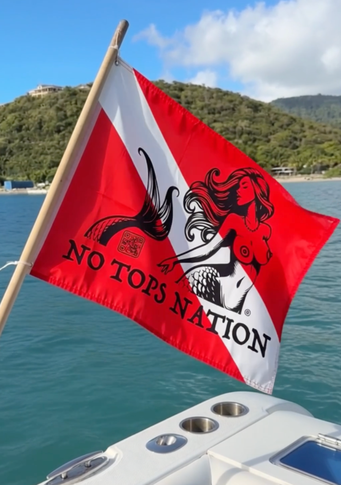 No Tops Nation Dive Flag – 2' x 3' Double-Sided Premium Marine Boat Flag