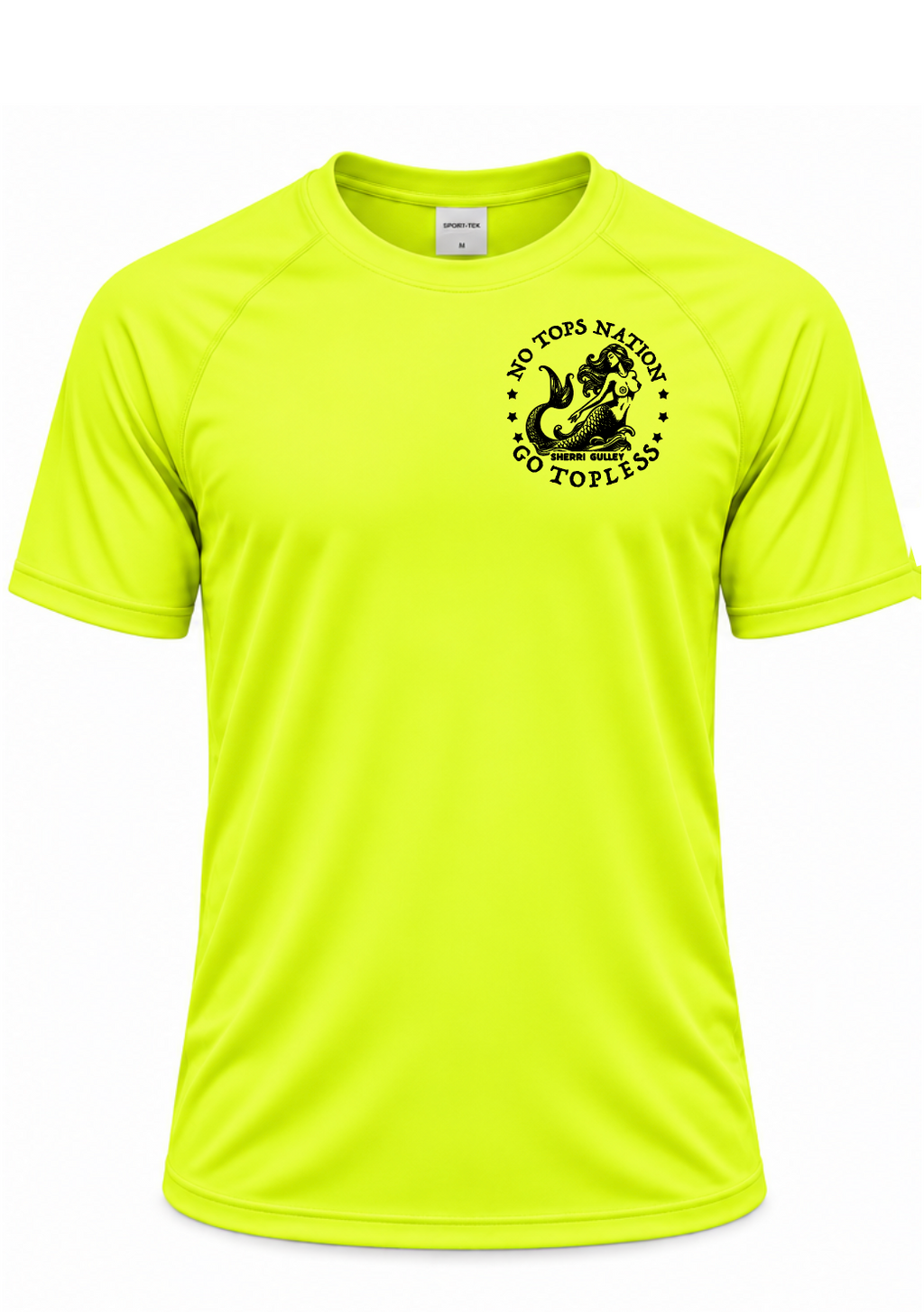 No Tops Nation Unisex Short Sleeve Rash Guard – Neon-Yellow – UV Protection, Quick Dry (Copy)