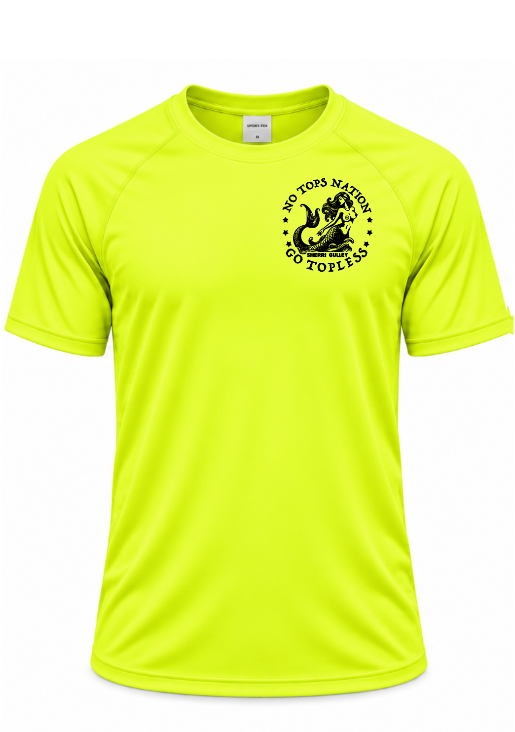 No Tops Nation Unisex Short Sleeve Rash Guard – Neon-Yellow – UV Protection, Quick Dry (Copy)
