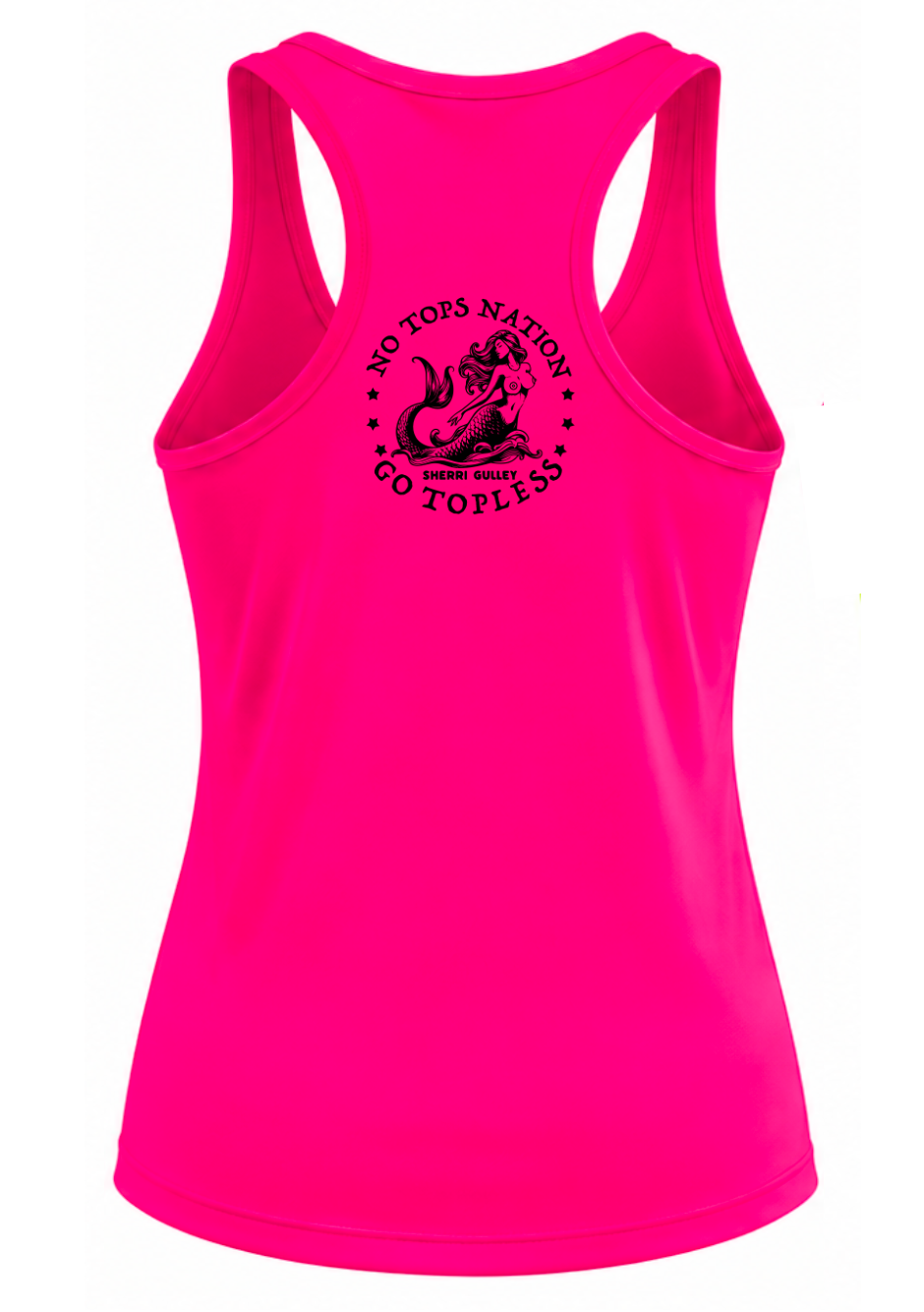 No Tops Nation Women’s Performance Racerback Tank Top – Neon Pink – Moisture-Wicking