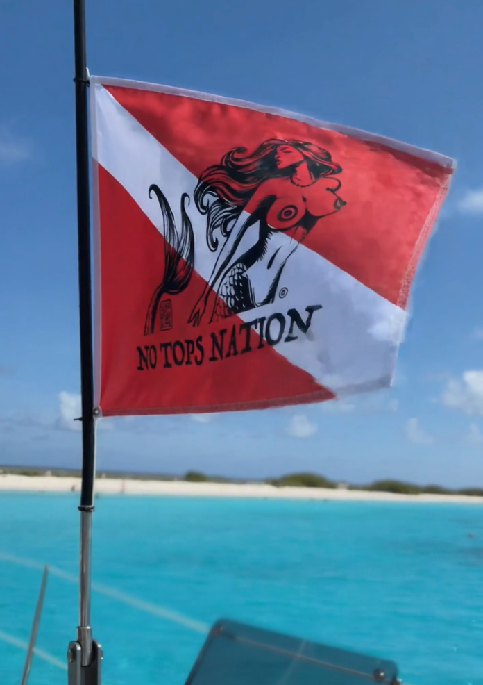 No Tops Nation Dive Flag – 2' x 3' Double-Sided Premium Marine Boat Flag